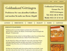 Tablet Screenshot of goldankauf-goettingen.de